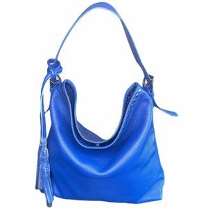 NWOT Laggo Royal Blue Pebbled Leather Hobo Bag